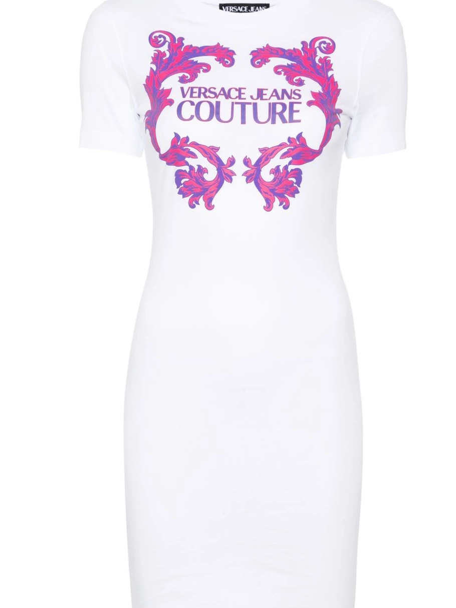 Cheap cotton Women Jeans minidress Versace logo-print Couture 0330